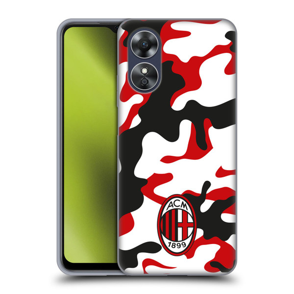 AC Milan Crest Patterns Camouflage Soft Gel Case for OPPO A17