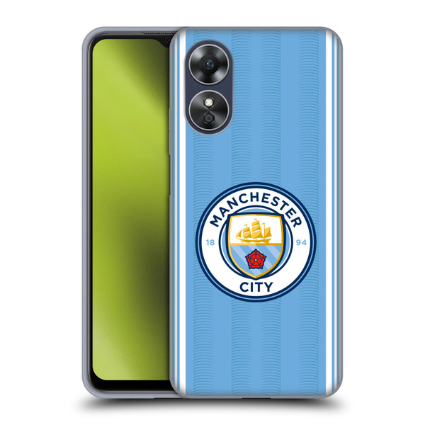 Manchester City Man City FC 2023/24 Badge Kit Home Soft Gel Case for OPPO A17