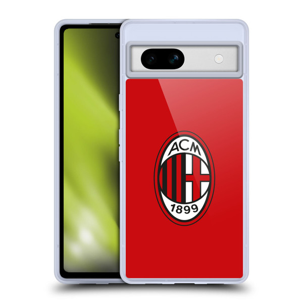 AC Milan Crest Full Colour Red Soft Gel Case for Google Pixel 7a