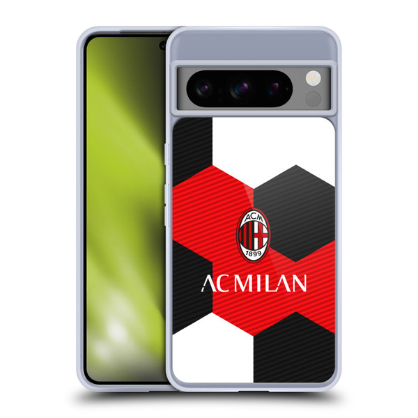 AC Milan Crest Ball Soft Gel Case for Google Pixel 8 Pro