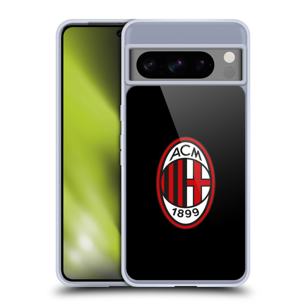 AC Milan Crest Full Colour Black Soft Gel Case for Google Pixel 8 Pro