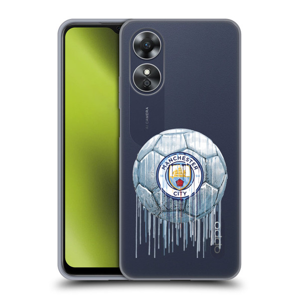 Manchester City Man City FC Drip Art Logo Soft Gel Case for OPPO A17