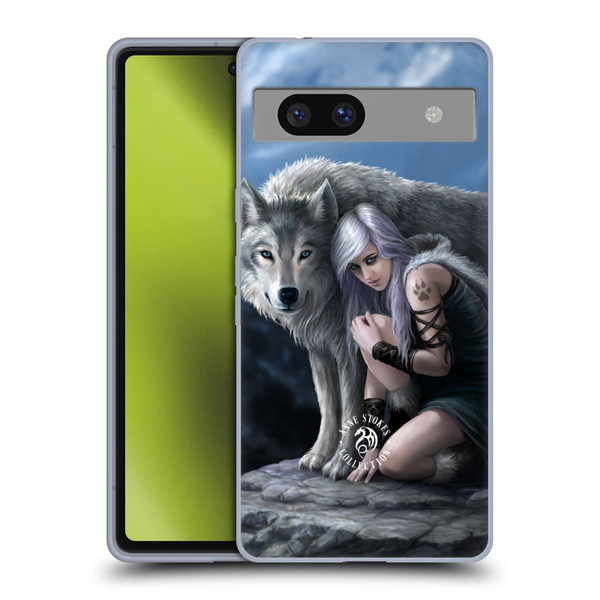 Anne Stokes Wolves Protector Soft Gel Case for Google Pixel 7a
