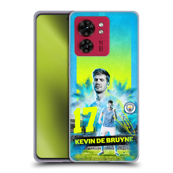 Manchester City Man City FC 2023/24 First Team Kevin De Bruyne Soft Gel Case for Motorola Moto Edge 40