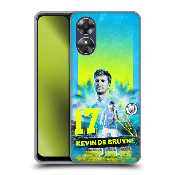 Manchester City Man City FC 2023/24 First Team Kevin De Bruyne Soft Gel Case for OPPO A17