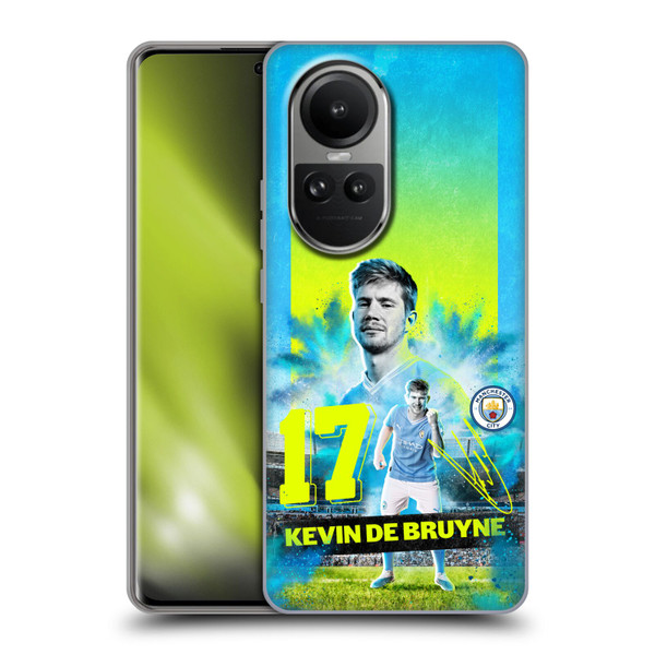 Manchester City Man City FC 2023/24 First Team Kevin De Bruyne Soft Gel Case for OPPO Reno10 5G / Reno10 Pro 5G