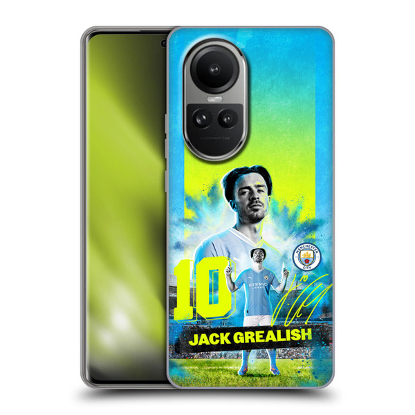 Manchester City Man City FC 2023/24 First Team Jack Grealish Soft Gel Case for OPPO Reno10 5G / Reno10 Pro 5G