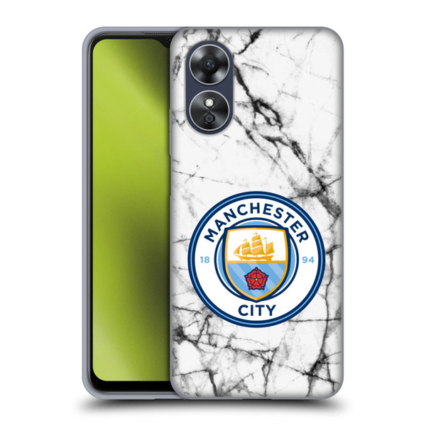 Manchester City Man City FC Marble Badge Full Colour Soft Gel Case for OPPO A17