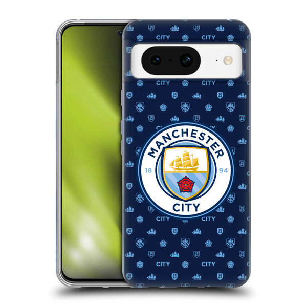 Manchester City Man City FC Patterns Dark Blue Soft Gel Case for Google Pixel 8