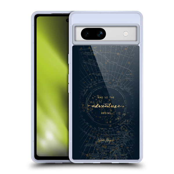 Nature Magick So The Adventure Begins Quote Star Map Soft Gel Case for Google Pixel 7a