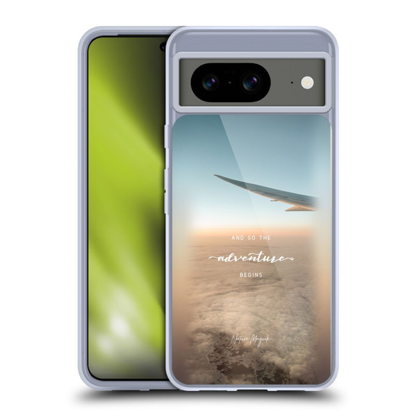 Nature Magick So The Adventure Begins Quote Airplane Soft Gel Case for Google Pixel 8