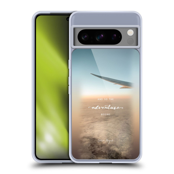 Nature Magick So The Adventure Begins Quote Airplane Soft Gel Case for Google Pixel 8 Pro