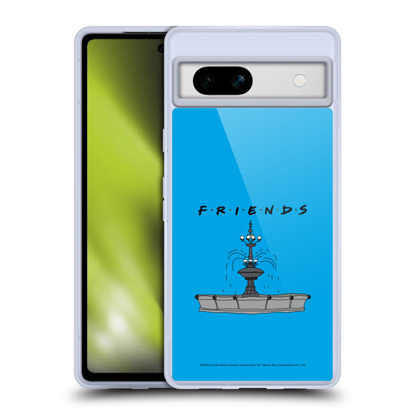 Friends TV Show Iconic Fountain Soft Gel Case for Google Pixel 7a