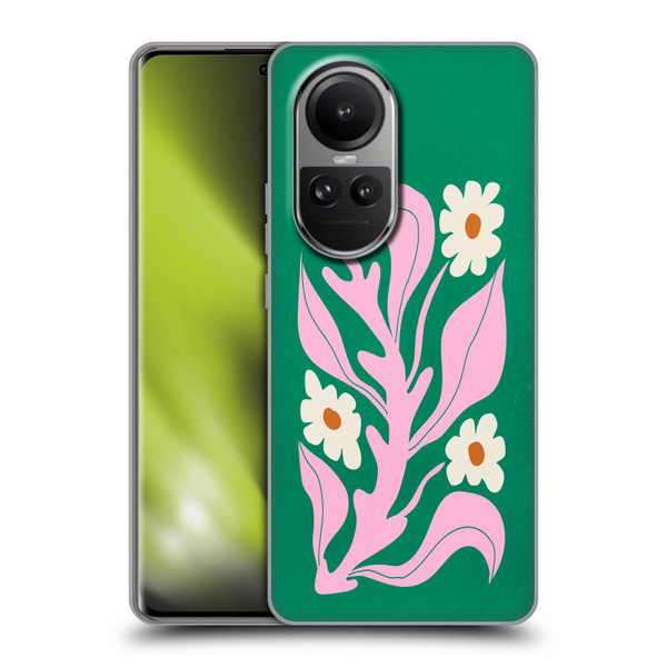 Ayeyokp Plants And Flowers Green Les Fleurs Color Soft Gel Case for OPPO Reno10 5G / Reno10 Pro 5G