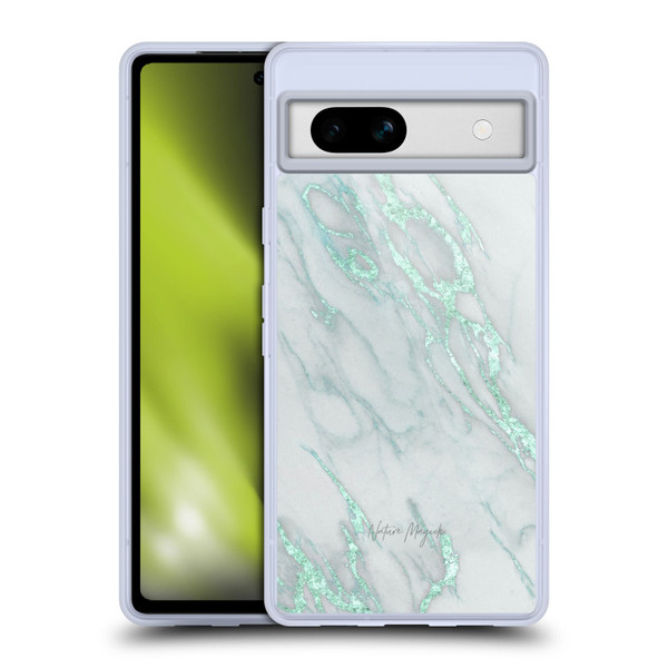 Nature Magick Marble Metallics Teal Soft Gel Case for Google Pixel 7a