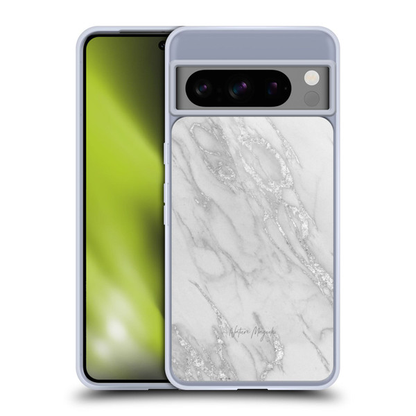 Nature Magick Marble Metallics Silver Soft Gel Case for Google Pixel 8 Pro
