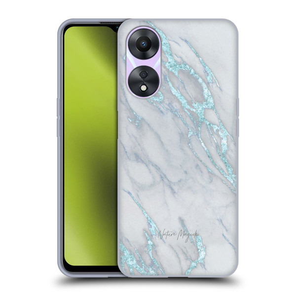 Nature Magick Marble Metallics Blue Soft Gel Case for OPPO A78 5G