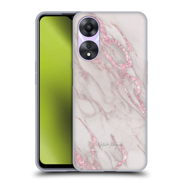 Nature Magick Marble Metallics Pink Soft Gel Case for OPPO A78 5G