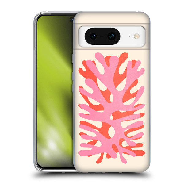 Ayeyokp Plant Pattern Two Coral Soft Gel Case for Google Pixel 8