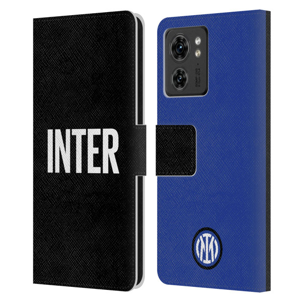Fc Internazionale Milano Badge Inter Milano Logo Leather Book Wallet Case Cover For Motorola Moto Edge 40