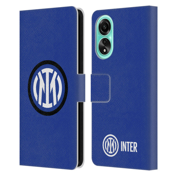 Fc Internazionale Milano Badge Logo Leather Book Wallet Case Cover For OPPO A78 4G