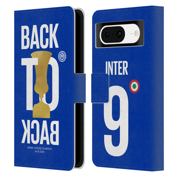 Fc Internazionale Milano 2023 Champions Back To Back Leather Book Wallet Case Cover For Google Pixel 8