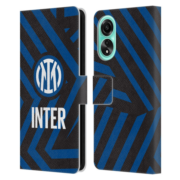 Fc Internazionale Milano Patterns Abstract 1 Leather Book Wallet Case Cover For OPPO A78 4G