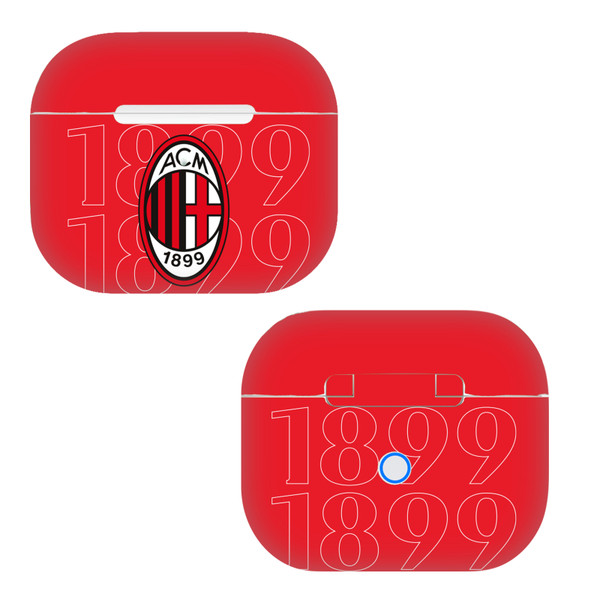 AC Milan Art 1899 Black Logo Vinyl Sticker Skin Decal Cover for Apple AirPods 3 3rd Gen Charging Case