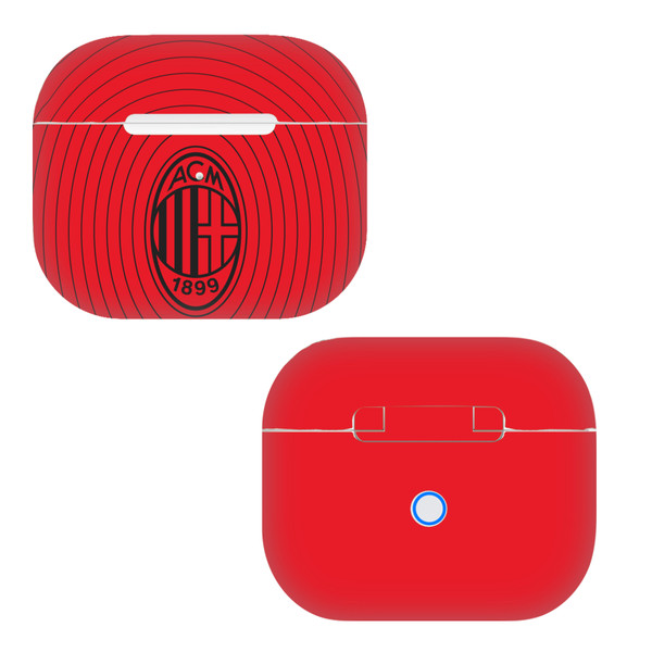 AC Milan Art Red And Black Vinyl Sticker Skin Decal Cover for Apple AirPods 3 3rd Gen Charging Case