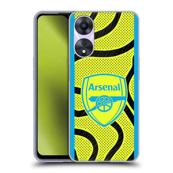 Arsenal FC 2023/24 Crest Kit Away Soft Gel Case for OPPO A78 4G