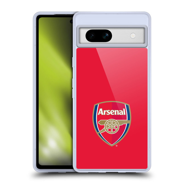 Arsenal FC Crest 2 Full Colour Red Soft Gel Case for Google Pixel 7a