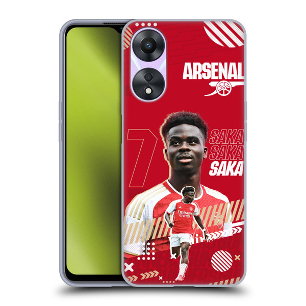 Arsenal FC 2023/24 First Team Bukayo Saka Soft Gel Case for OPPO A78 4G