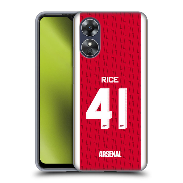 Arsenal FC 2023/24 Players Home Kit Declan Rice Soft Gel Case for OPPO A17