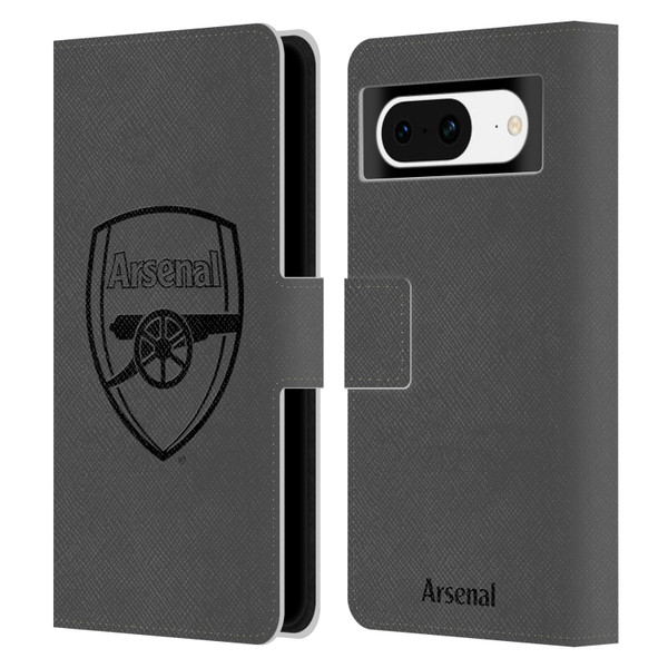 Arsenal FC Crest 2 Black Logo Leather Book Wallet Case Cover For Google Pixel 8