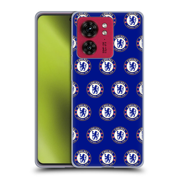 Chelsea Football Club Crest Pattern Soft Gel Case for Motorola Moto Edge 40