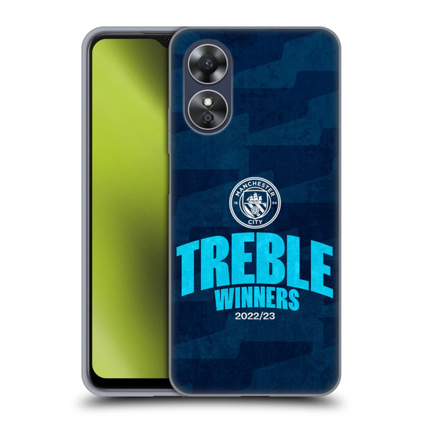 Manchester City Man City FC 2023 Treble Winners Graphics Soft Gel Case for OPPO A17