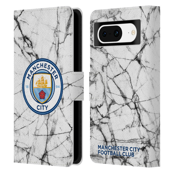 Manchester City Man City FC Marble Badge Full Colour Leather Book Wallet Case Cover For Google Pixel 8