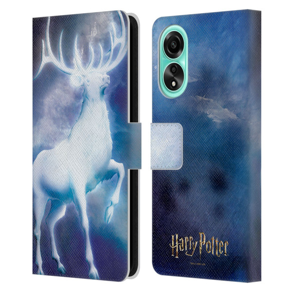 Harry Potter Prisoner Of Azkaban II Stag Patronus Leather Book Wallet Case Cover For OPPO A78 4G