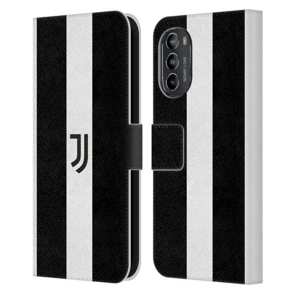 Juventus Football Club Lifestyle 2 Bold White Stripe Leather Book Wallet Case Cover For Motorola Moto G82 5G