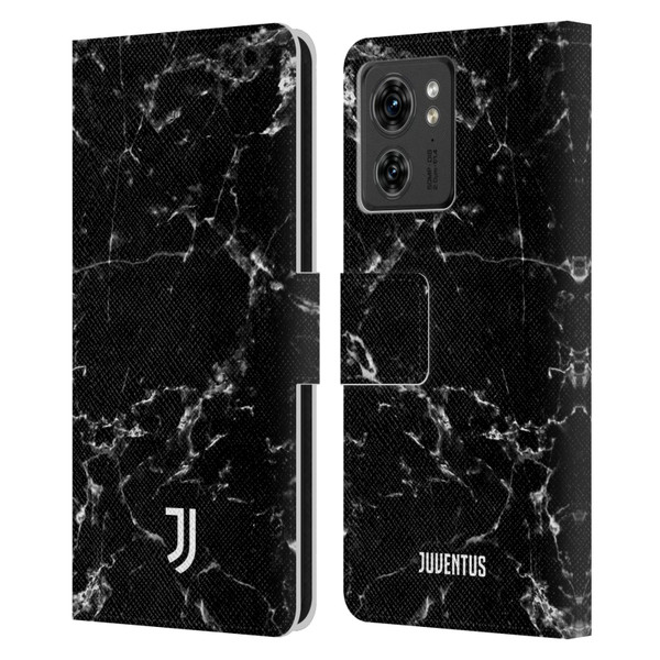 Juventus Football Club Marble Black 2 Leather Book Wallet Case Cover For Motorola Moto Edge 40