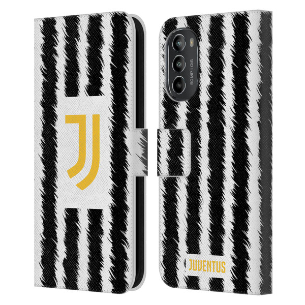 Juventus Football Club 2023/24 Match Kit Home Leather Book Wallet Case Cover For Motorola Moto G82 5G