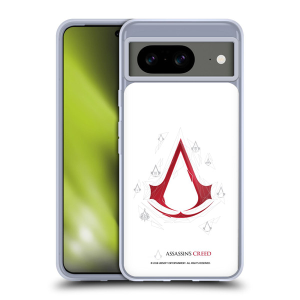 Assassin's Creed Legacy Logo Geometric White Soft Gel Case for Google Pixel 8