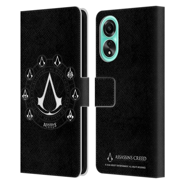 Assassin's Creed Legacy Logo Crests Leather Book Wallet Case Cover For OPPO A78 4G