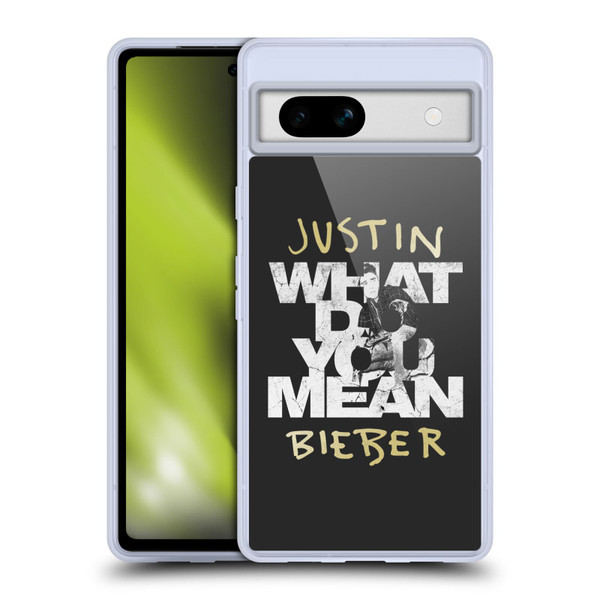 Justin Bieber Purpose B&w What Do You Mean Typography Soft Gel Case for Google Pixel 7a