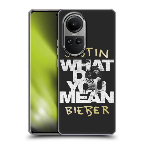 Justin Bieber Purpose B&w What Do You Mean Typography Soft Gel Case for OPPO Reno10 5G / Reno10 Pro 5G