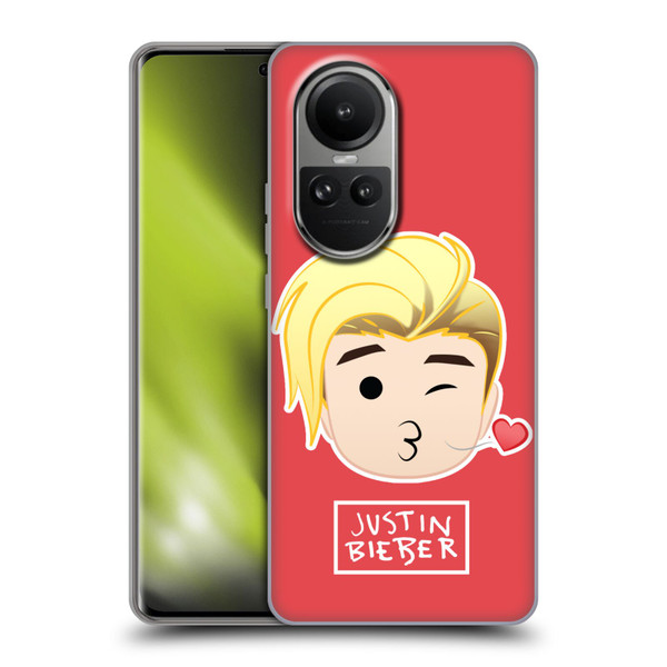 Justin Bieber Justmojis Kiss Soft Gel Case for OPPO Reno10 5G / Reno10 Pro 5G