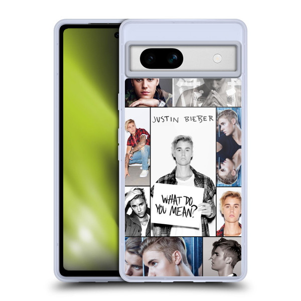 Justin Bieber Purpose Grid Poster Soft Gel Case for Google Pixel 7a