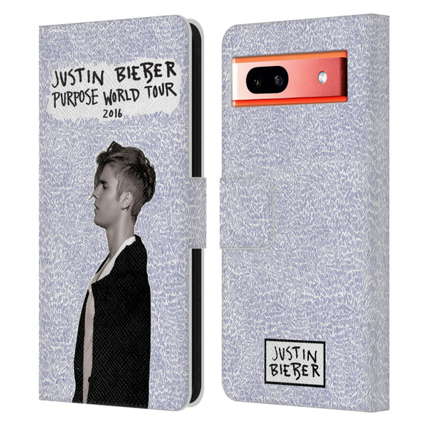 Justin Bieber Purpose World Tour 2016 Leather Book Wallet Case Cover For Google Pixel 7a