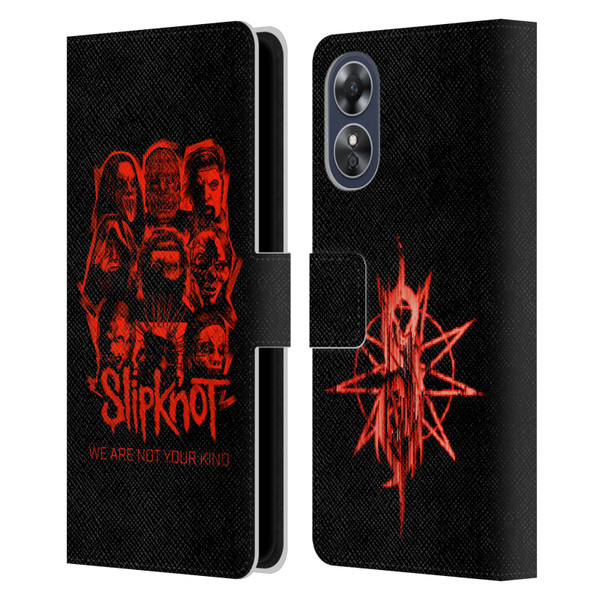 Slipknot We Are Not Your Kind Red Patch Leather Book Wallet Case Cover For OPPO A17