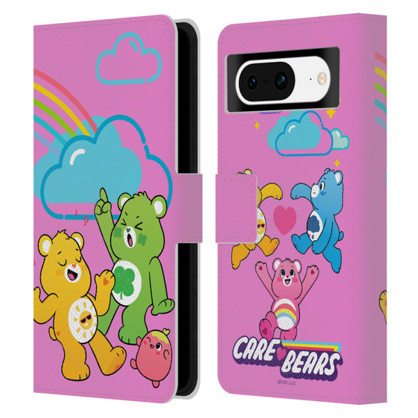 Care Bears Characters Funshine, Cheer And Grumpy Group Leather Book Wallet Case Cover For Google Pixel 8